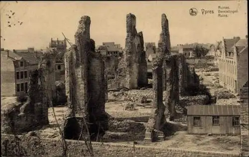 Ak Ypres Ypern Westflandern, Ruinen