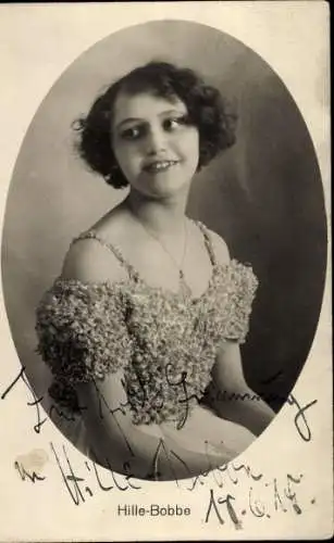 Foto Ak Schauspielerin Hille Bobbe, Portrait, Autogramm