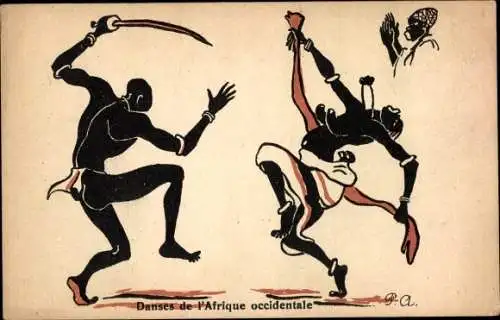 Künstler Ak Exposition Coloniale Paris 1931, Danses de l'Afrique occidentale