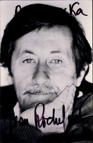 Foto Schauspieler Jean Rochefort, Portrait, Autogramm