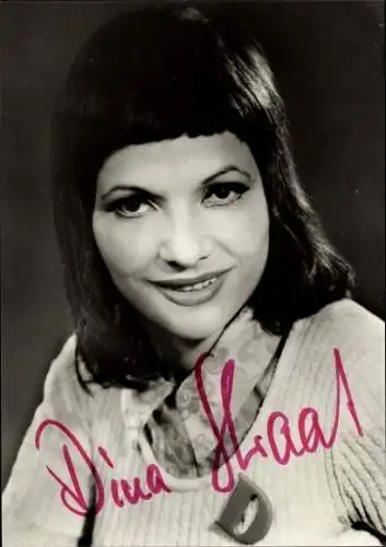 Ak Sängerin Dina Straat, Portrait, Autogramm, Aber du bist da