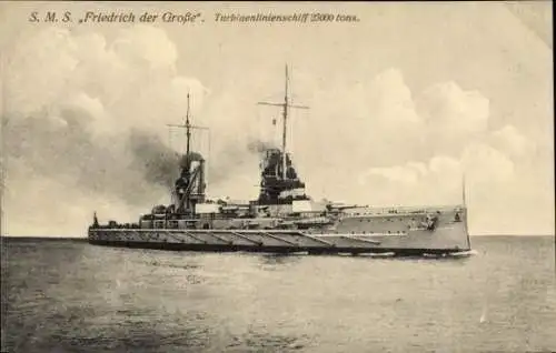 Ak Deutsches Kriegsschiff S.M.S. Friedrich der Große, Kaiserliche Marine