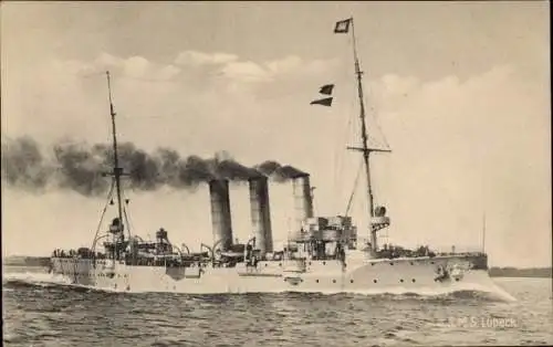 Ak Deutsches Kriegsschiff S.M.S. Lübeck, Kaiserliche Marine