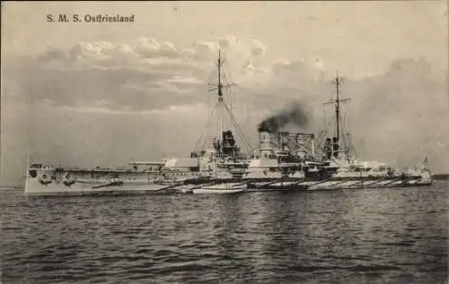 Ak Deutsches Kriegsschiff S.M.S. Ostfriesland, Kaiserliche Marine