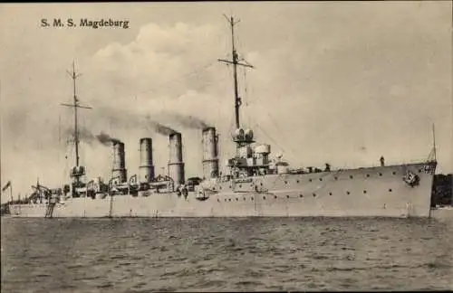 Ak Deutsches Kriegsschiff, SMS Magdeburg, Kleiner Kreuzer