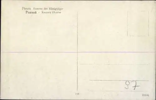 Ak Poznań Posen, Kaserne der Königsjäger