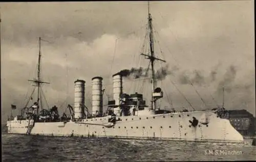 Ak Deutsches Kriegsschiff, SMS München, Kaiserliche Marine