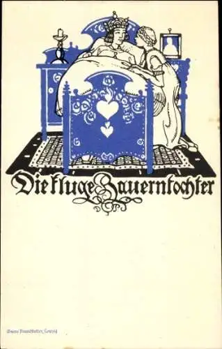 Künstler Ak Die kluge Bauerntochter, Märchen, Grimm