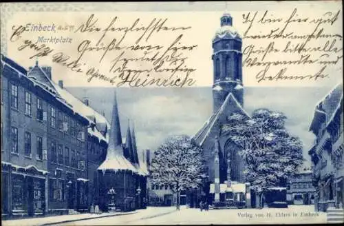 Ak Einbeck in Niedersachsen, Marktplatz