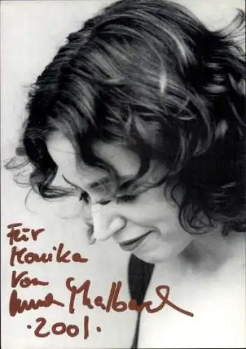 Ak Schauspielerin Anna Thalbach, Portrait, Autogramm