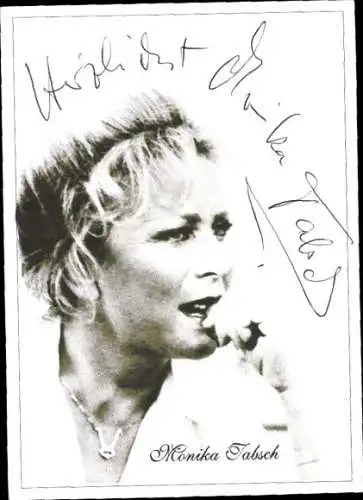 Ak Schauspielerin Monika Tabsch, Portrait, Autogramm