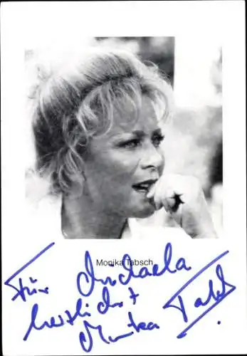 Ak Schauspielerin Monika Tabsch, Portrait, Autogramm