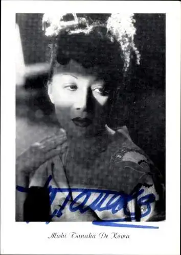 Ak Schauspielerin Michi Tanaka De Kowa, Portrait, Autogramm