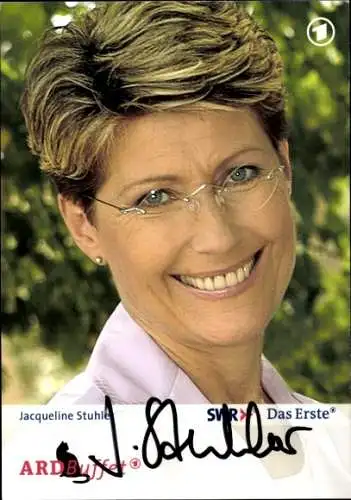 Ak Schauspielerin Jacqueline Stuhler, Portrait, Autogramm