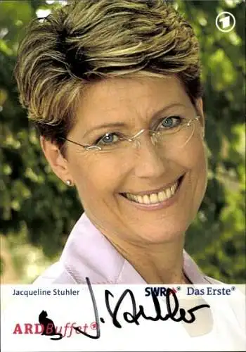 Ak Schauspielerin Jacqueline Stuhler, Portrait, Autogramm