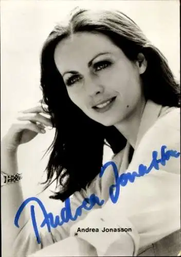 Ak Schauspielerin Andrea Jonasson, Portrait, Autogramm