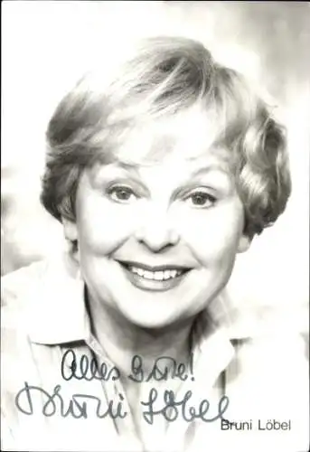 Ak Schauspielerin Bruni Löbel, Portrait, Autogramm