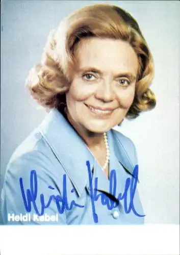 Ak Schauspielerin Heidi Kabel, Portrait, Autogramm, Perlen