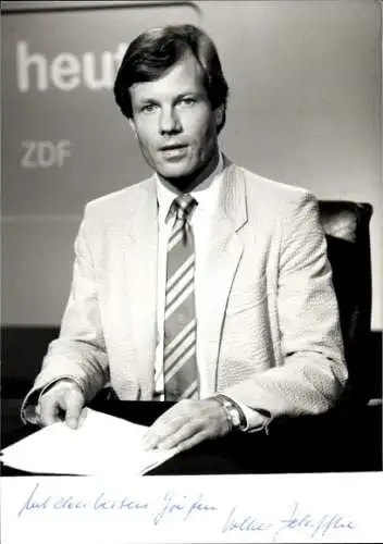 Ak Schauspieler Volker Jeleffke, Portrait, Autogramm, ZDF Heute