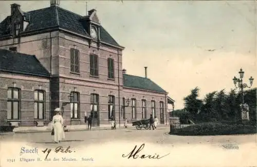 Ak Sneek-Friesland Niederlande, Bahnhof