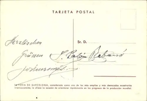 Ak Barcelona Katalonien Spanien, XXV. Offizielle und Internationale Ausstellungsmesse, 1957