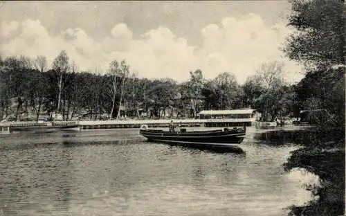 Ak Berlin Zehlendorf, Alte Fischerhütte, Terrassen am Schlachtensee