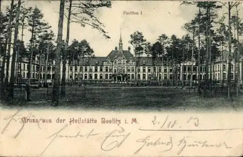 Ak Beelitz in der Mark, Heilstätte, Pavillon I