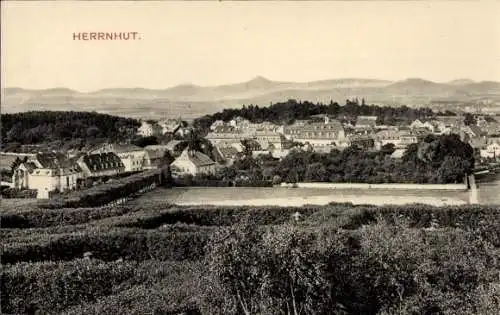 Ak Herrnhut in der Oberlausitz, Panorama