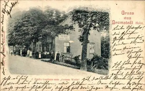Ak Bad Bramstedt in Schleswig Holstein, J. Pahl's Gasthaus zum grünen Walde