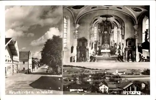 Ak Neukirchen vorm Wald Niederbayern, Gesamtansicht, Kirche