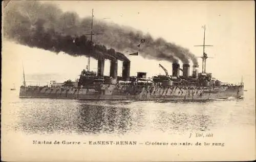 Ak Französisches Kriegsschiff, Ernest Renan, Croiseur