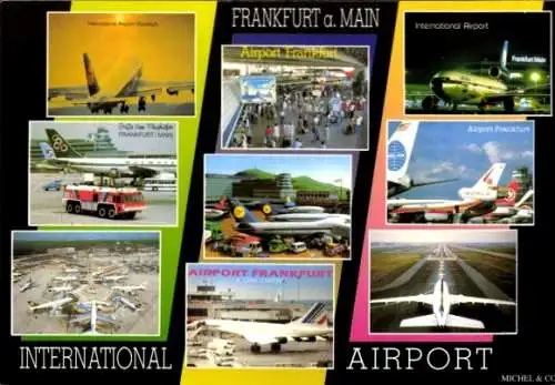 Ak Flughafen Frankfurt am Main, Flugzeuge, Terminal, Concorde, Lufthansa, Pan Am