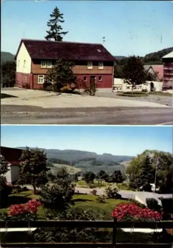 Ak Kerbersdorf Bad Soden Salmünster in Hessen, Liegewiese, Blick von der Terrasse