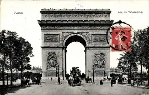 Ak Paris VIII, Arc de Triomphe