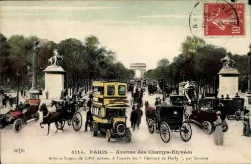 Ak Paris VIII, Avenue des Champs Elysées