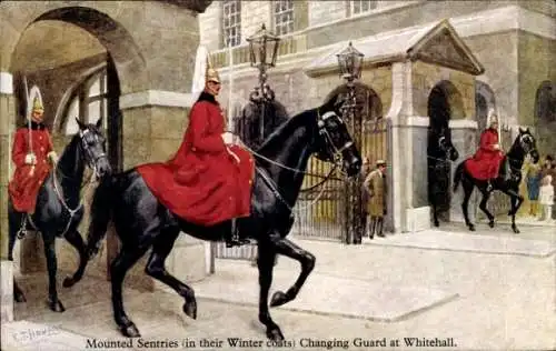 Künstler Ak Howard, City of Westminster London England, Whitehall, Changing Guard