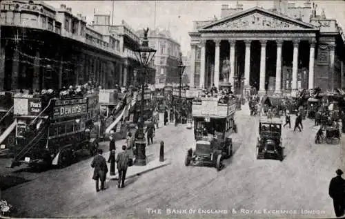 Ak London City England, Bank of England, Royal Exchange