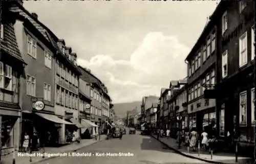 Ak Heilbad Heiligenstadt Eichsfeld Thüringen, Karl Marx Straße, Geschäfte