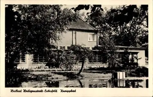 Ak Heilbad Heiligenstadt Eichsfeld, Kneippbad mit Schwanenteich