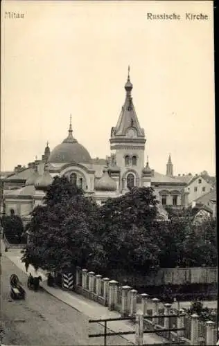 Ak Jelgava Mitau Lettland, Russische Kirche