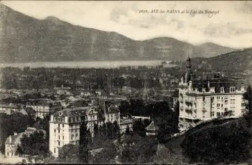 Ak Aix les Bains Savoie, Panorama, Lac du Bourget