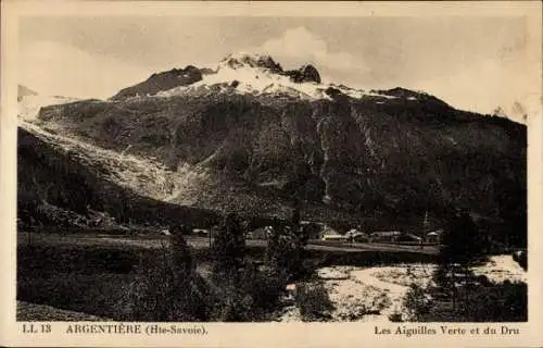 Ak Argentière Haute Savoie, Les Aiguilles Verte et du Dru