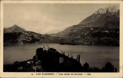 Ak Annecy Haute Savoie, Vue prise de Duingt