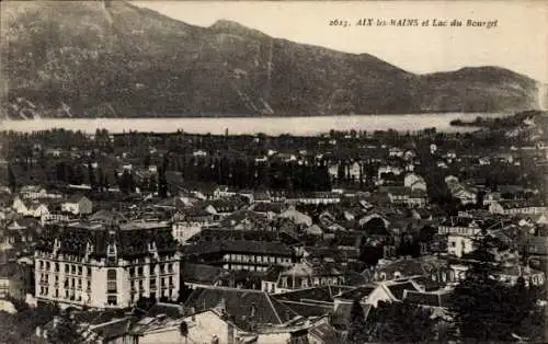 Ak Aix les Bains Savoie, Panorama, Lac du Bourget