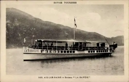 Ak Aix les Bains Savoie, Ausflugsschiff La Savoie