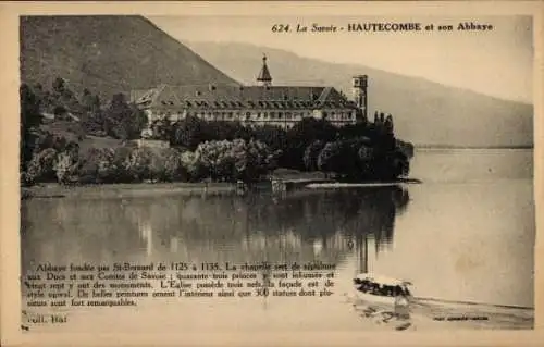 Ak Saint Pierre de Curtille Savoie, Abtei Hautecombe, See, Geschichte des Klosters