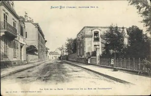 Ak Saint Dié des Vosges, Bahnhofstraße