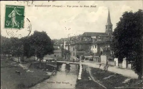 Ak Mirecourt Lorraine Vosges, Blick vom Pont Neuf