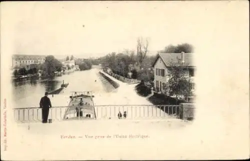 Ak Verdun Meuse, Blick von der Elektrizitätsfabrik