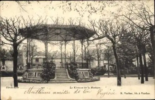 Ak Verdun Meuse, Musikpavillon